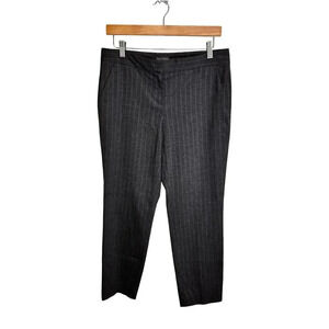 Vince Camuto Pinstriped Ankle Pants Heather Gray White Women's‎ 4 NWOT